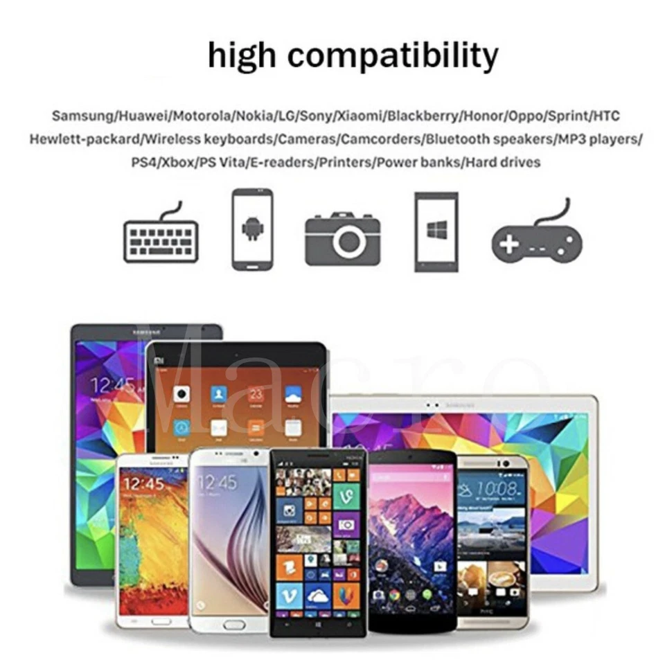 10Ft Micro USB Fast Charger Heavy Duty Charging Cable Cord For Samsung Android - Image 4 of 4