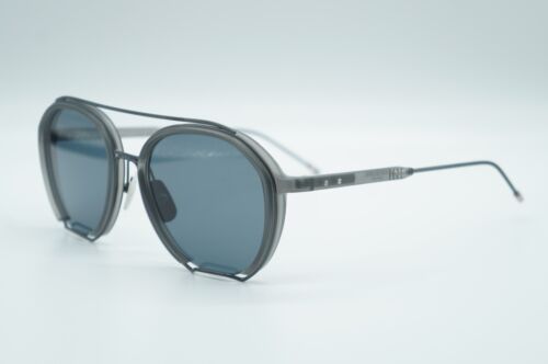 NEW THOM BROWNE TBS810-56-03 GREY BLACK AUTHENTIC SUNGLASSES FRAME RX 56-18 - Picture 2 of 5