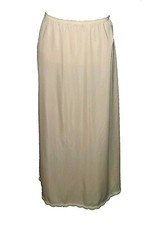 vintage 1960s Half Slip, Shadowline, Lace Antron-III-Nylon Beige XL