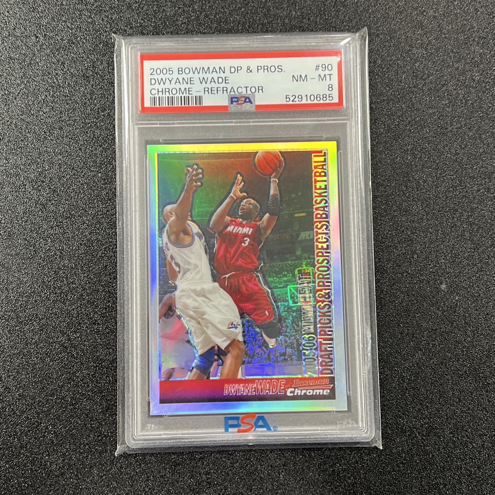 2005-06 Bowman Chrome Dwyane Wade #90 Refractor /300 PSA 9 Pop 9 None Higher