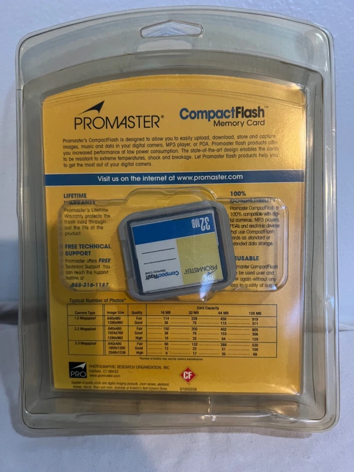 ProMaster Compact Flash Memory Card 32 MB for Camera, PDA, PC, Audio Players - Image 2 of 4