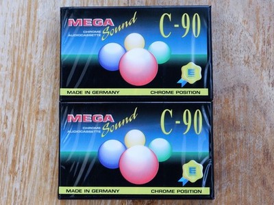 2x EDEKA MEGA Sound Chrome Super Class C-90, Made in Germany by SK, OVP