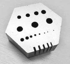 Hexagonal Riveting Anvil Jeweler Multi-Functional Bench Hex Steel Block Drilling