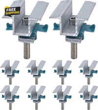 10Pcs Solar Panel Clamps for Unistrut System, Mounting Clamp Bracket, Adjustable