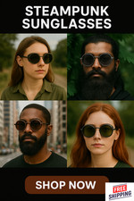 Retro Round Sunglasses Side Shields UV Protection Outdoor Adventure Men Women