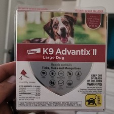 K9 Advantix II Spot-On Large Dog 21-55 lbs 4 Doses EPA Reg No 11556-143