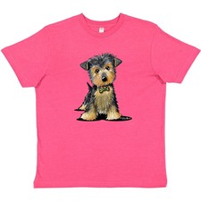 Inktastic Little Gent Yorkie Youth T-Shirt - KiniArt Yorkshire Terrier Boy Cute