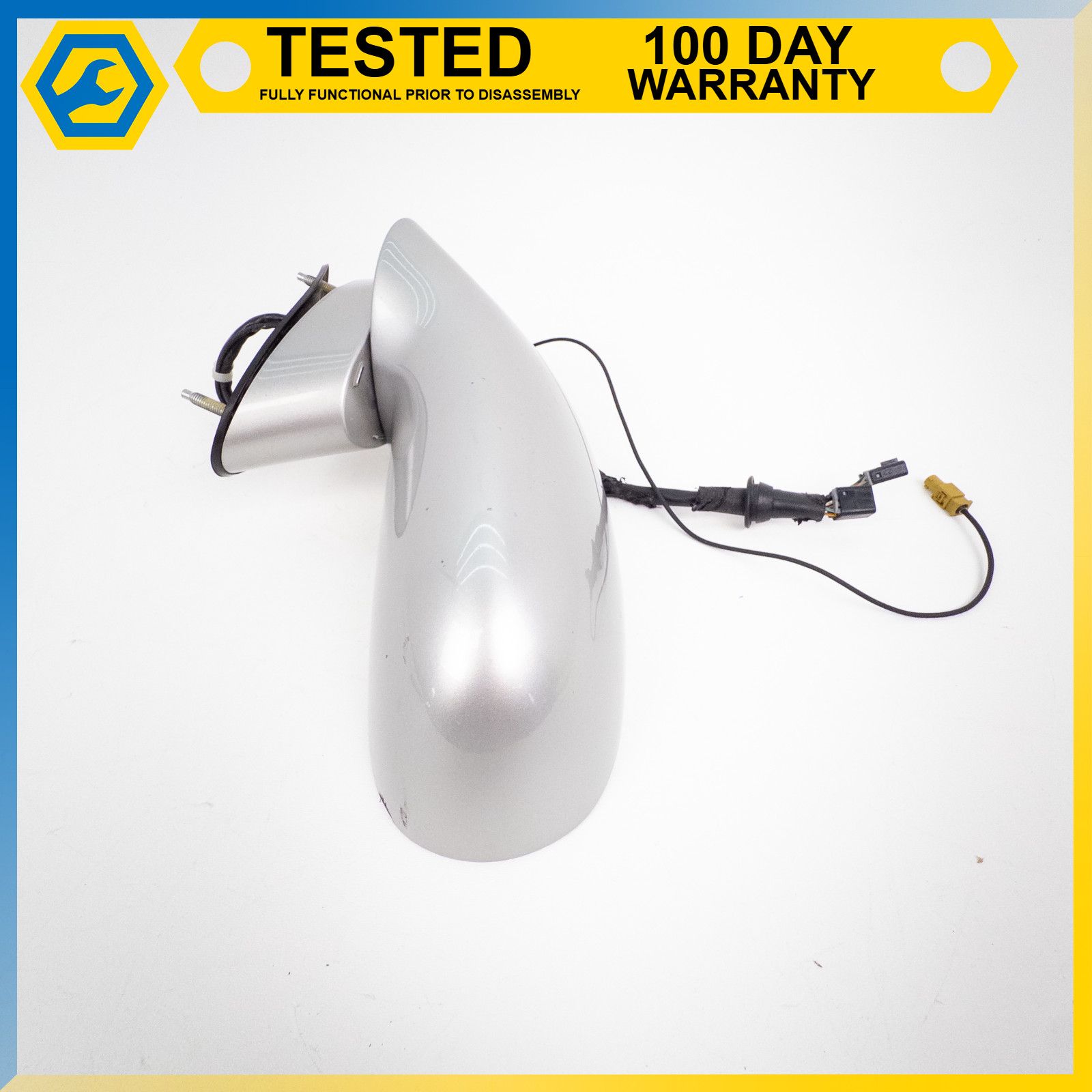 05-13 CHEVROLET CORVETTE C6 FRONT LEFT POWER FOLD DOOR MIRROR SILVER OEM