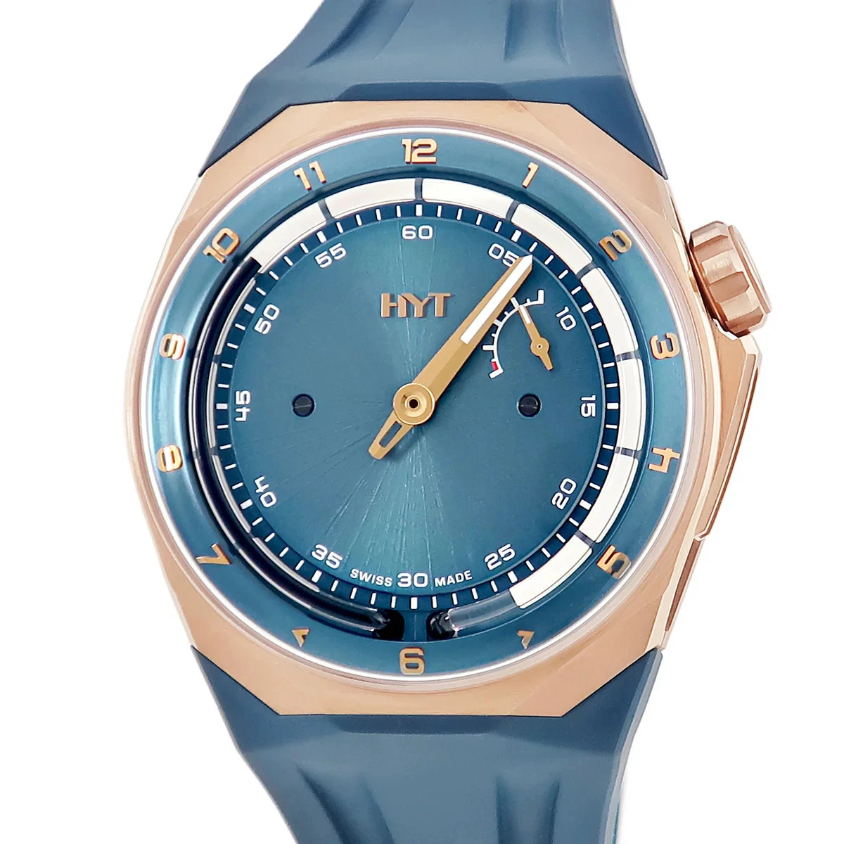 Hublot — Hublot T1 5N H03208-A Titanium Rubber 45.3mm Blue Dial Box and Papers #HDW077