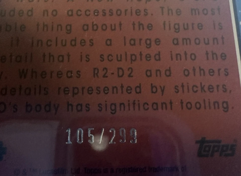 2020 Topps Star Wars Masterwork C-3PO ‘Out Of The Box’  Insert Rainbow #’d /299 - Image 3 of 3