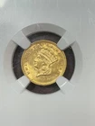 NGC MS62 1874 INDIAN HEAD PRINCESS GOLD DOLLAR  NICE LUSTER TYPE 3
