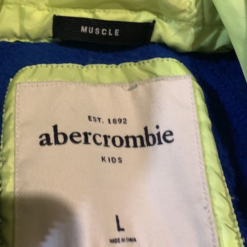 Abercrombie kids blue zip up hooded jacket size large - Picture 5 of 7