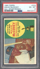 1960 Topps #316 WILLIE MCCOVEY - PSA 6 EX/MT - ALL STAR ROOKIE SF GIANTS