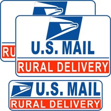 3 Pack Reflective U.S. Mail Delivery Magnetic Signs for Rural Carrier 2 L...