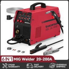 MIG Welder 110V/220V 200A 6 in 1 Flux Core MIG/Gas MIG/Lift TIG/Stick/Spool Gun