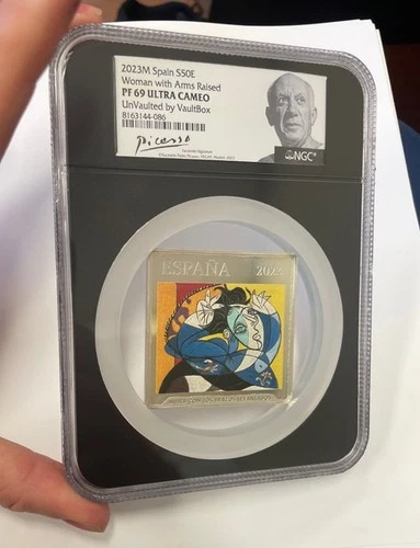 Spain - 2023M Large Silver 50 Euro (Woman With Arms Raised) - NGC PF 69 UC