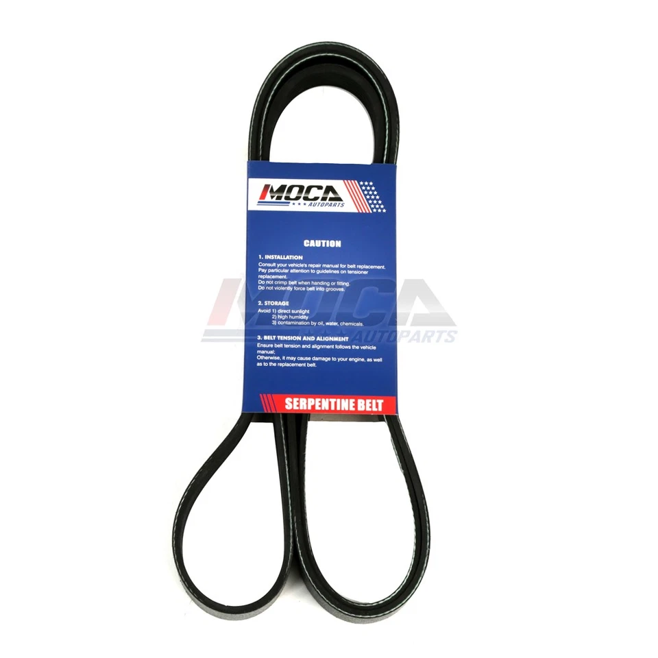 Serpentine Belt & Tensioner for Dodge Dakota Ram 1500 Jeep Commander Cherokee - Image 4 of 4