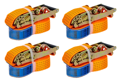 Set aus vier Spanngurten mit Ratsche UNITRAILER 6m/50mm/5t
