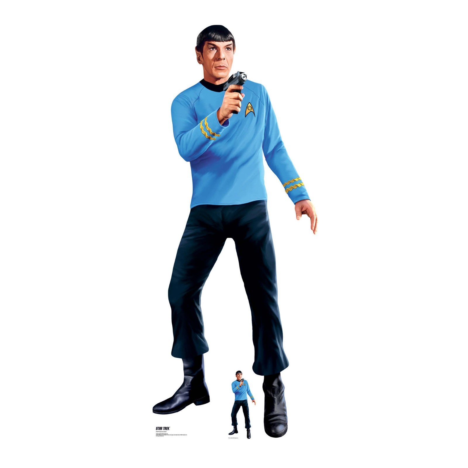 Spock with Phaser Star Trek Lifesize Cardboard Cutout with Free Mini Standee