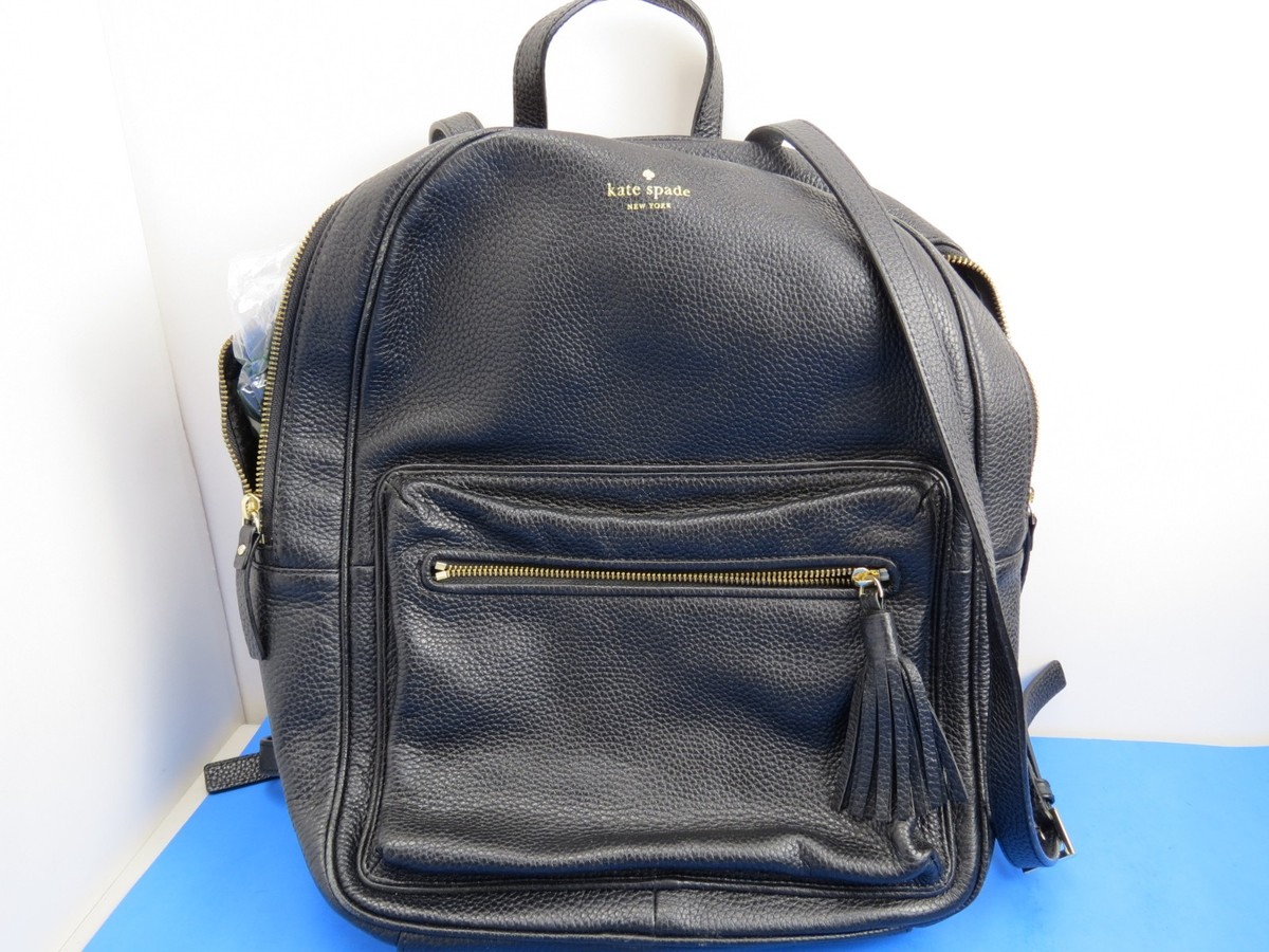 Kate Spade Black Leather Backpack with Tassels Kate Spade New York Tassel Leather Backpack - Black  main image 2