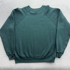 Vintage Tultex Blank Maximum Sweats Forest Green Crewneck Sweatshirt Mens M USA