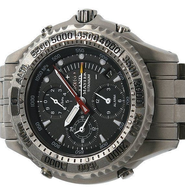 SEIKO Landmaster SBCN003 7K32 Titanium Quartz Watch Black Working