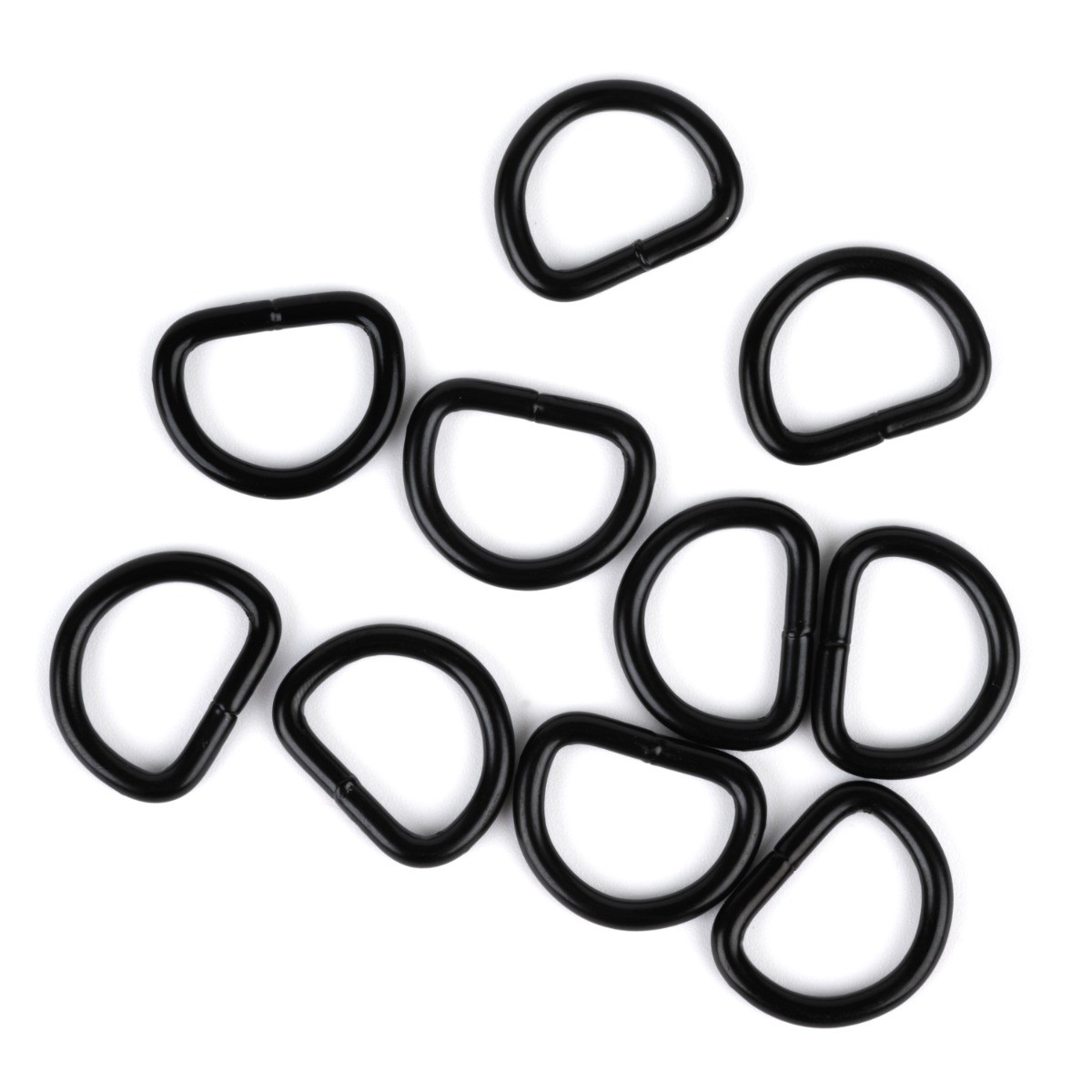 Country Brook Design® 3/4 Inch Steel Welded Black Powder Coated D-Rings, 10 Pack