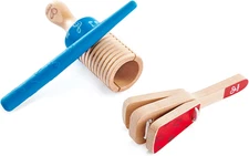Percussion Duo | Wooden Clapper & Guiro Hand Musical Instrument Toy Set for Todd