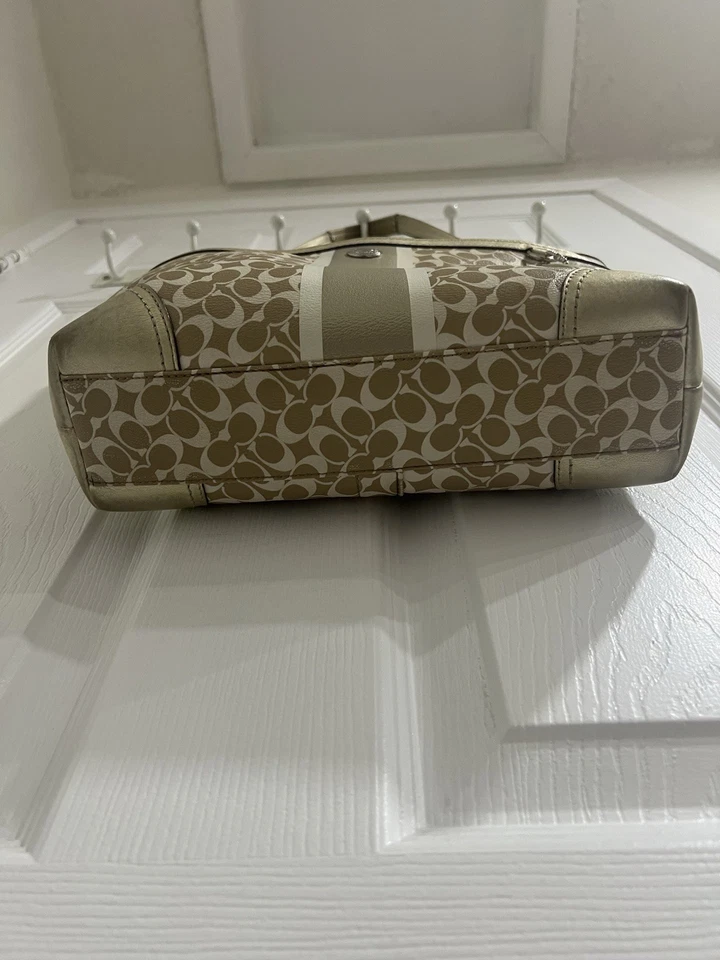 Bolso dorado a rayas COACH Chelsea Heritage Foto 4 de 4