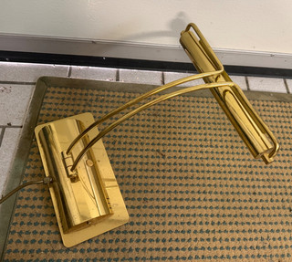 Messing Lampe Schreibtischlampe antik Bankerlampe