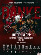 JURGEN KLOPP SIGNED LIVERPOOL FC CLUB HONOURS 16x12 PHOTO (ACG CERT AG18048)