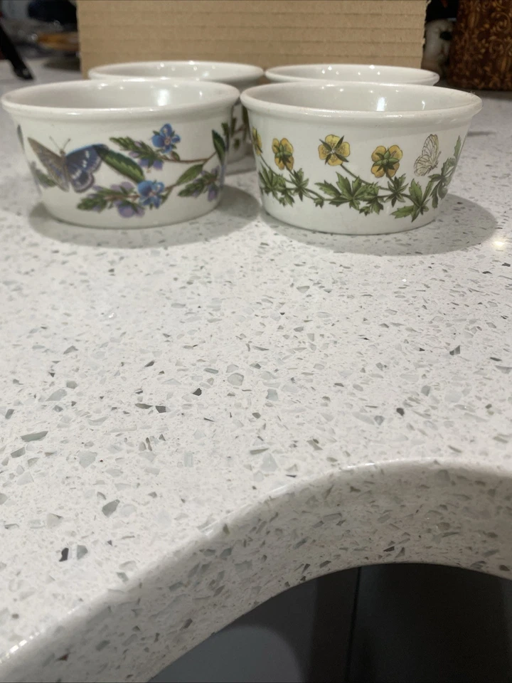 4 Ramekins Vintage Portmeirion Jardín Botánico 3.75" Foto 2 de 4