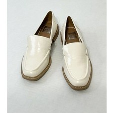DV by Dolce Vita Fran Two Toned Loafer in Ivory Shiny Sz 10 New in Box