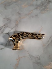 Brass Vintage Black Handle Head   Designer Replacement for Wooden Walking Stick