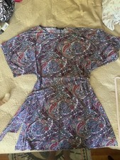 BCBGMAXAZRIA Women’s Large Paisley Multicolor A-Line Midi Cocktail Designer