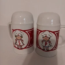 Campbell's Soup Salt & Pepper Shakers  VTG  1991 Kids One Cork Plug One Plastic
