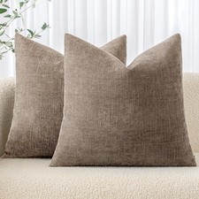 Decorative Throw Pillow Covers Soft Chenille Throw Pillows Solid