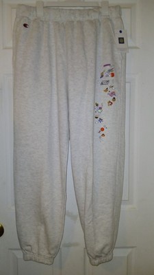 Champion Space Jam Retro 90's Gray Graphic Fleece Jogger Sweatpants large