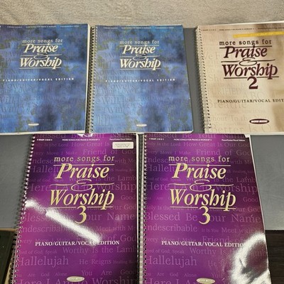 More Songs For Praise & Worship Vol. 1,2,3 Piano Guitar Vocal Edition Lot Of 5
