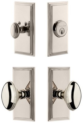 Grandeur CAREDN_SP_ESET_234 Carre Solid Brass Single Cylinder - Nickel