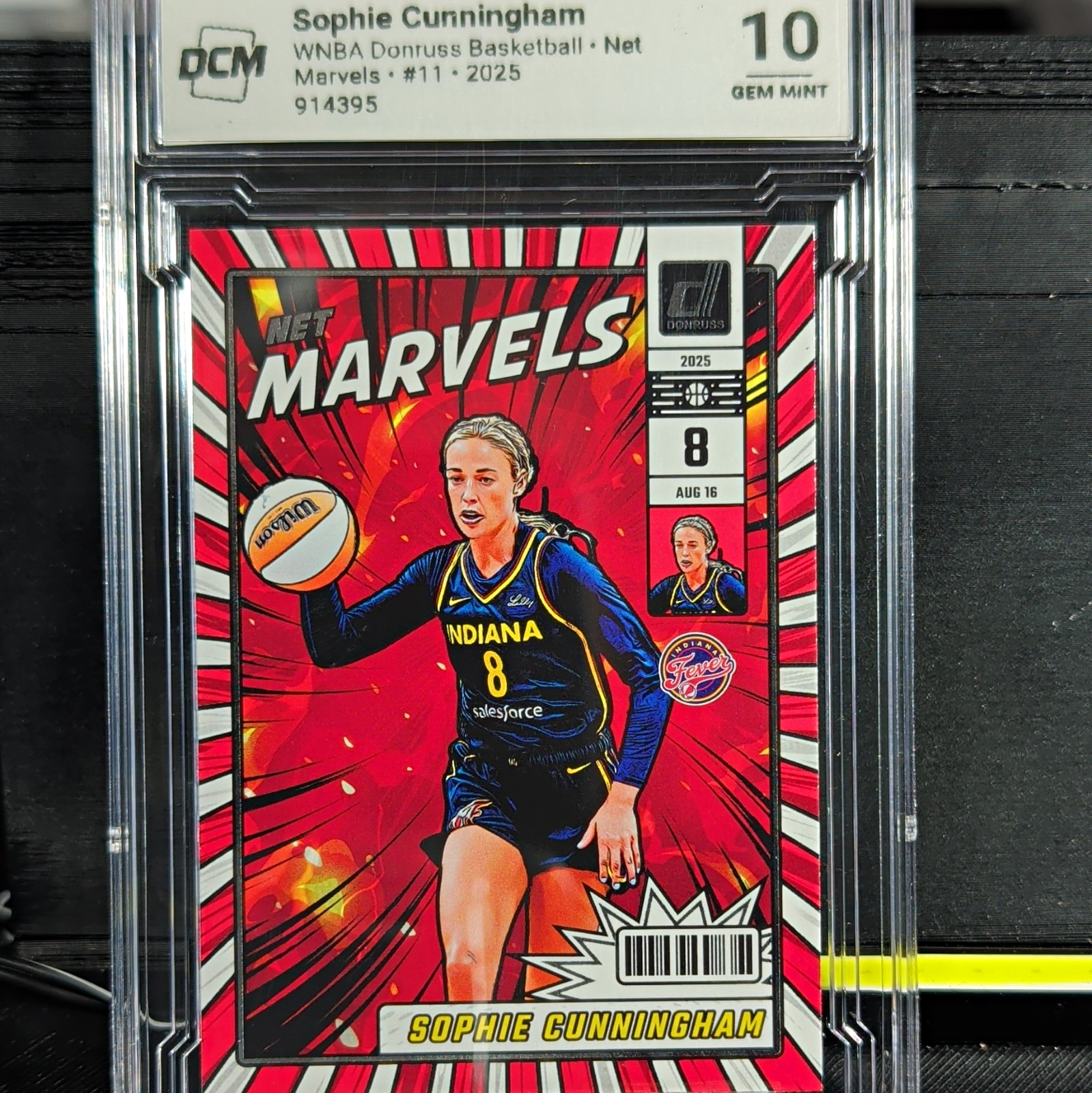 Panini 2025 Donruss WNBA Net Marvels Sophie Cunningham #11 Fever OCM 10