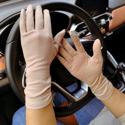Sun Protection Gloves Cotton Touch Screen Breathable Non Slip Women's Glove