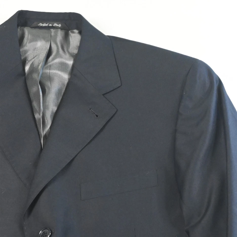 Studio Milano 42S 38x28 Navy Blue Mens Jacket Pants Suit - Image 3 of 4