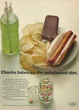 1967 Chocks Multi Vitamins vintage print ad 60's | POSTER 24" X 18" | Sweet!
