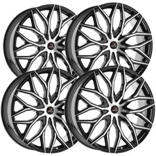4 Cavallo Clv-37 24x9 5x1155x120 32mm Blackmachined Wheels Rims 24 Inch