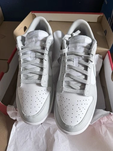 Nike Dunk Low Retro - Grau Weiß/White Grey Fog - Herren Sneaker - Gr 45 -NEU/OVP