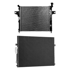 For Jeep Grand Cherokee 2001-2004 Tyc Bndl-474297 Radiator Condenser Kit
