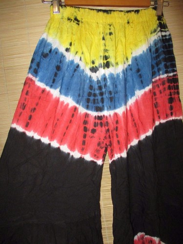 Tie Dye BOHO frill Flare FESTIVAL Byron Bay rayon pants ( choose color) sz 8-12 - Picture 10 of 16