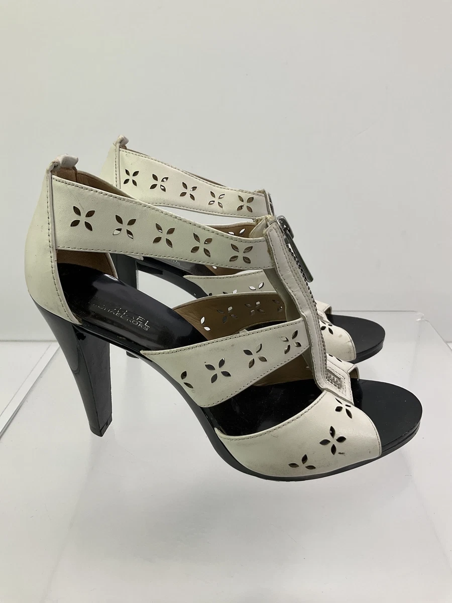 MICHAEL MICHAEL KORS IRVING LACE UP White Colour Leather Browns Shoes #18 MICHAEL MICHAEL KORS IRVING LACE UP White Colour Leather Browns Shoes