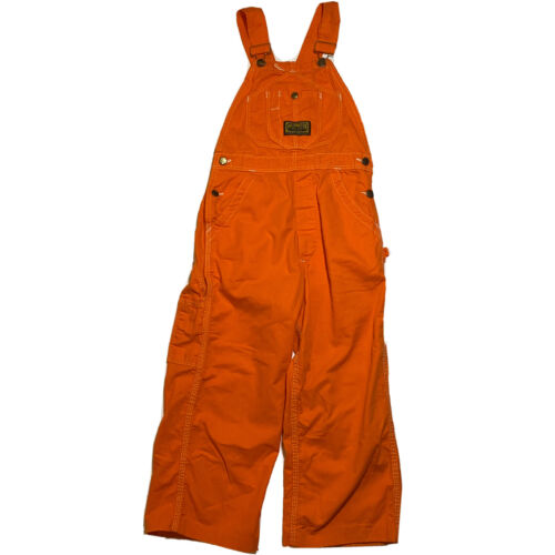 Washington Dee Cee Sanforized Vintage 70s Orange Overalls Women's Small - Picture 1 of 8